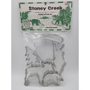 Stoney Creek Cookie Cutters Metal Set of 6 HS337 & Recipe Wildlife Outdoor